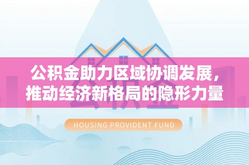 仁德公积金助力区域协调发展，推动经济新格局的隐形力量