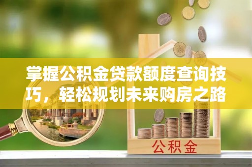 仁德掌握公积金贷款额度查询技巧，轻松规划未来购房之路